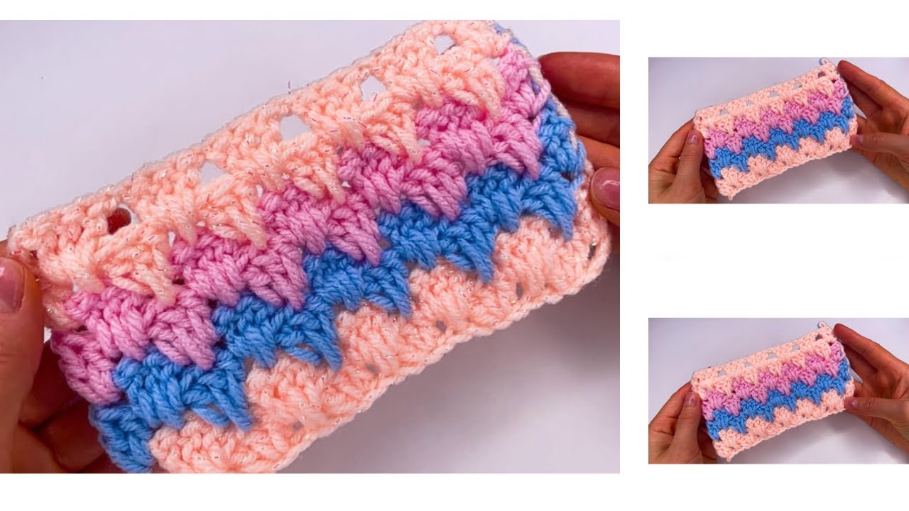 Crochet granny spike stitch - Easy tutorial