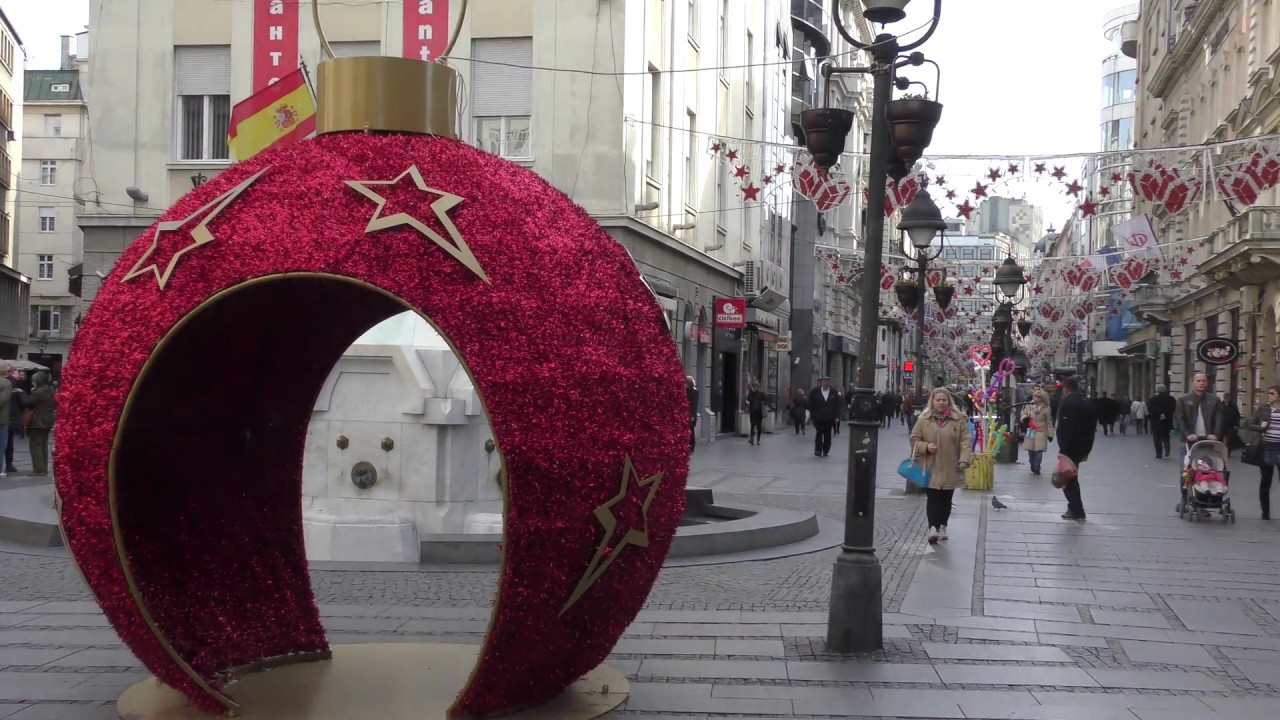 Some views of Knez Mihailova the most famous Pedestrian road of Belgrade