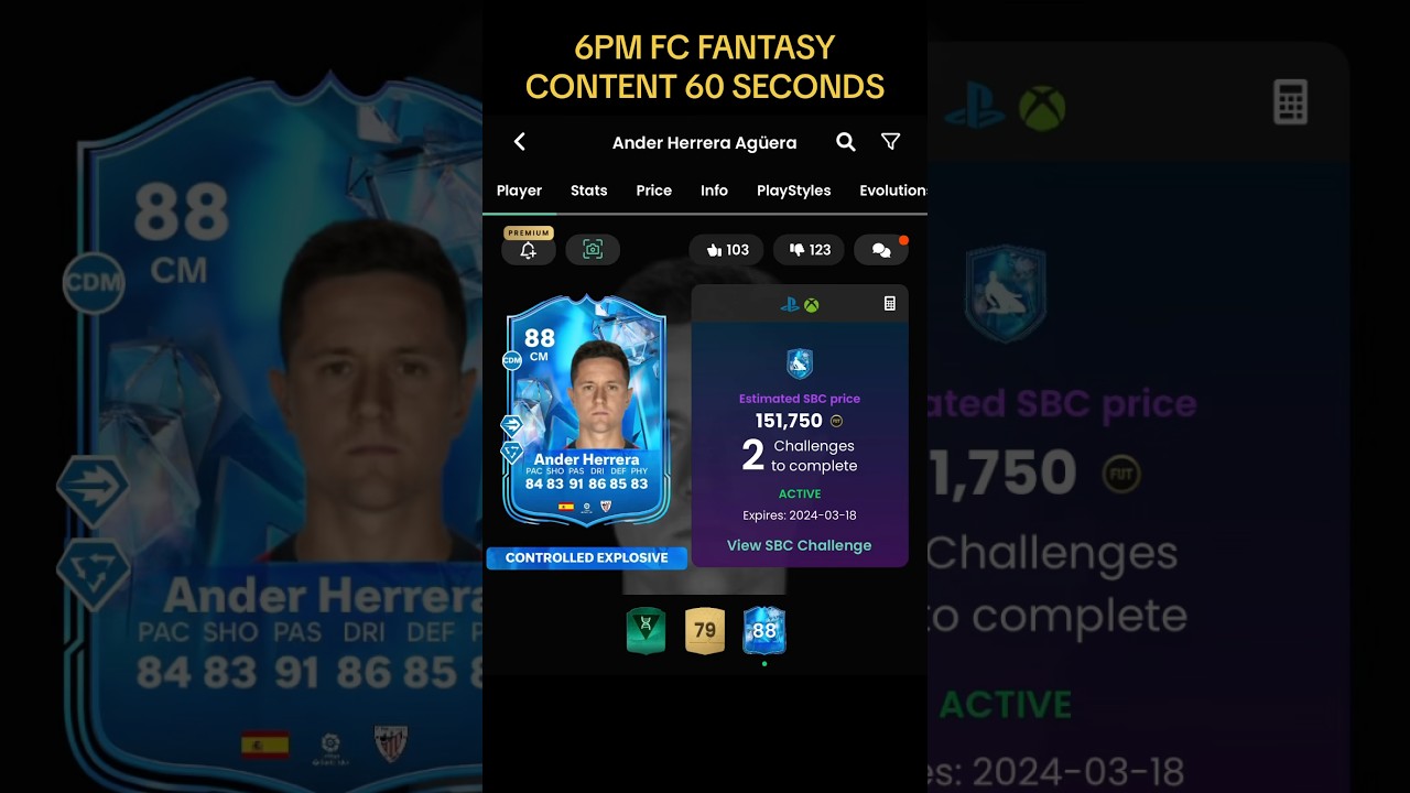 6PM FC FANTASY CONTENT IN AROUND 60 SECONDS #fyp #fifa #eafc #fc24 #ea #fut #futfantasy #content