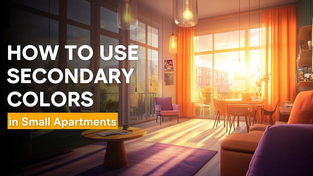 How to Use Secondary Colors in Small Apartments -  Orange, Green, & Purple Decor Ideas #apartment