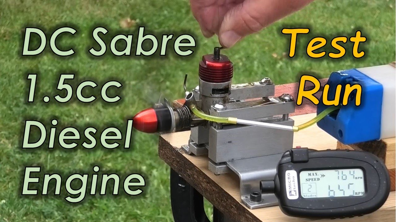 DC Sabre 1.5cc Diesel Engine Test Run