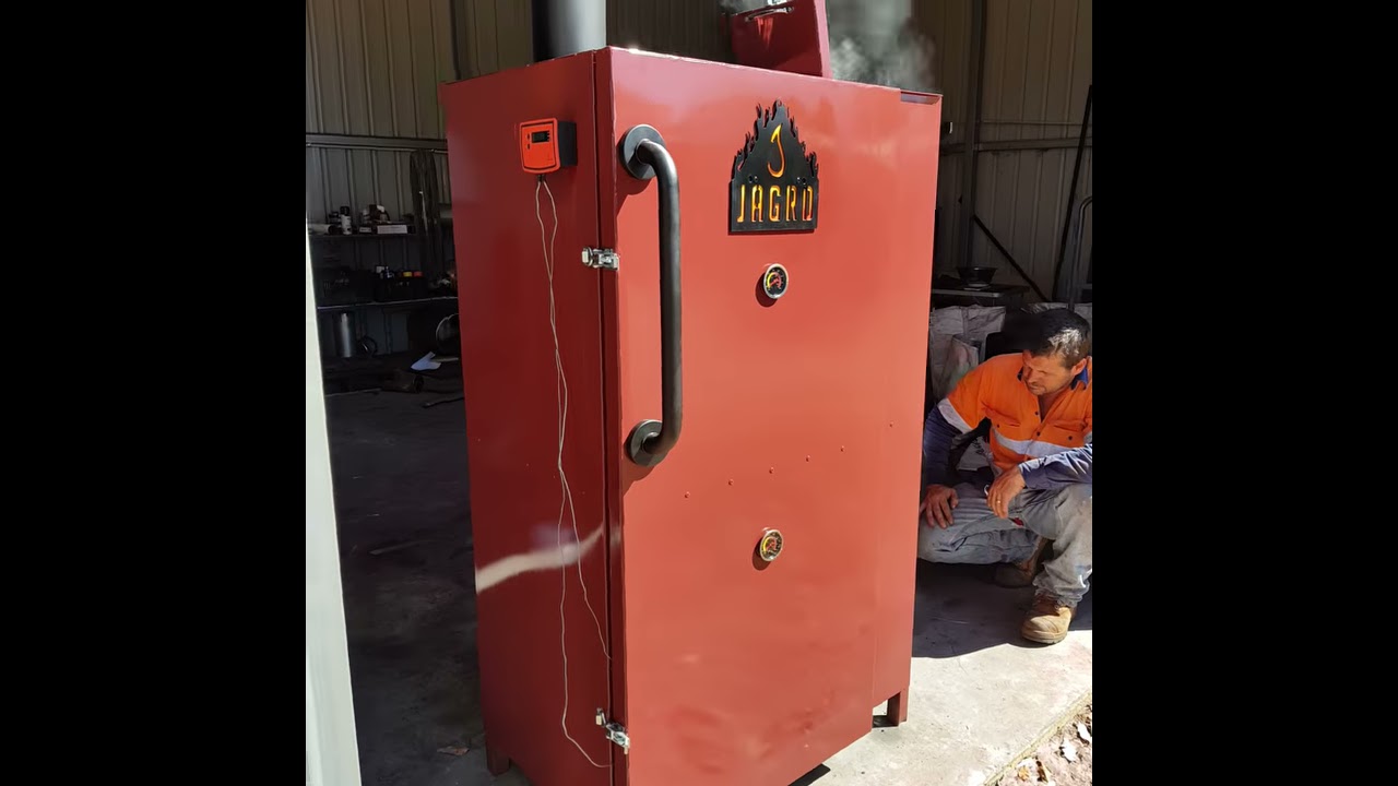 Prototype - JAGRD Wood Fired - Firing up the Cabinet Smoker
