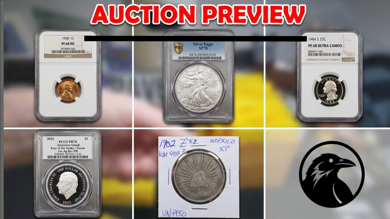 Live Coin & Silver Auction Preview Saturday July 11, 2026 6PM Central!