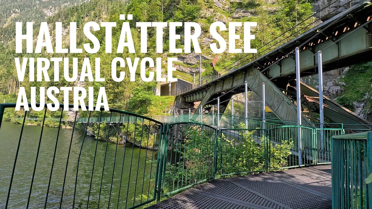 50 Minute Indoor Cycling Workout Views of Hallstatt | Virtual Cycle Around Hallstätter See, Austria
