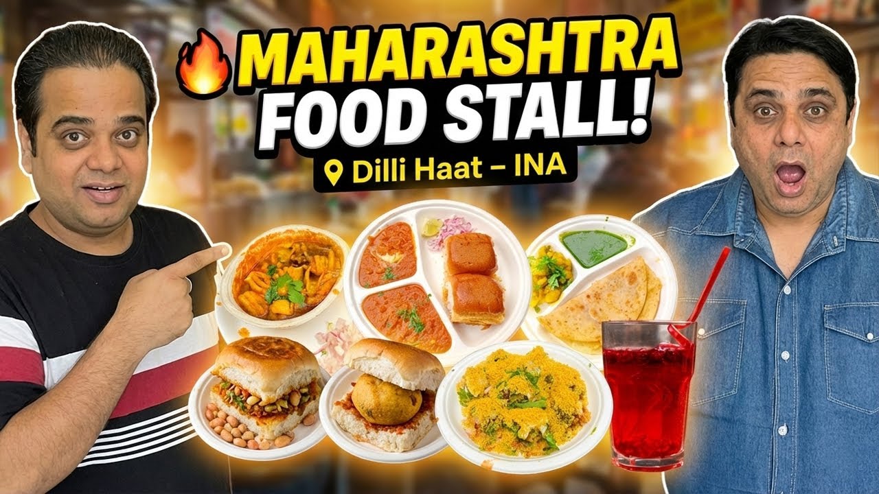 Trying Authentic Maharashtra Street Food at Dilli Haat INA Market | South Delhi Food by Chatorapoint