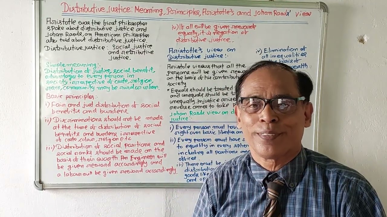 243)Distributive Justice:Meaning,Principles,Aristotle' and Rawls Views(3rd paper 2nd semester)