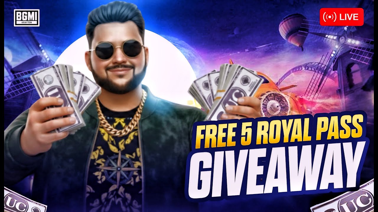 🔥 BGMI LIVE | 5 ROYAL PASS GIVEAWAY 💎 | Custom Room + OP Gameplay