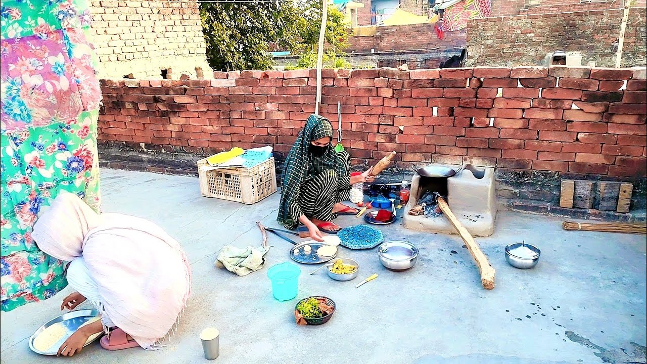 Village in Ramdan iftar simple daal chawal desi style vegitable samosa sakina family 
