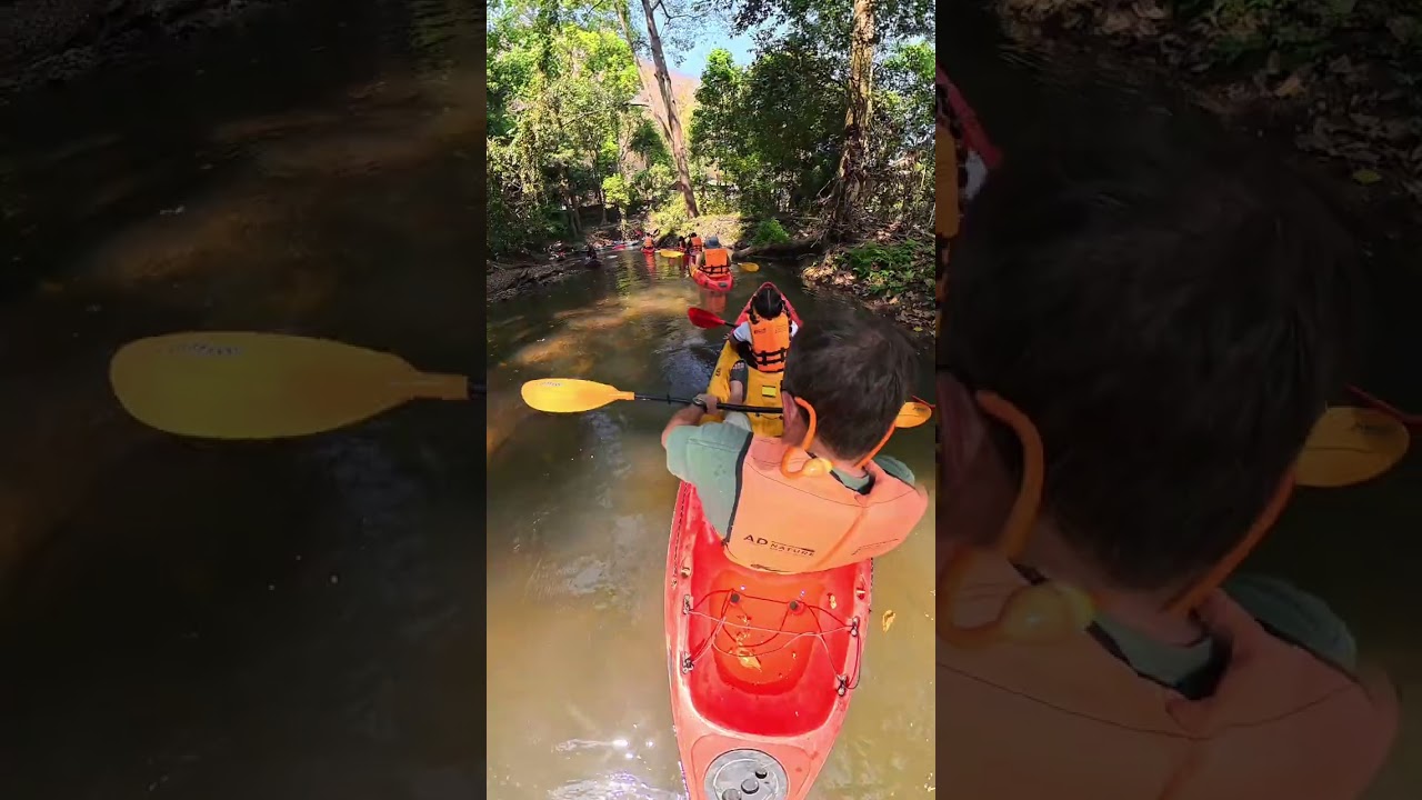 Kayaking mountain stream in Thailand