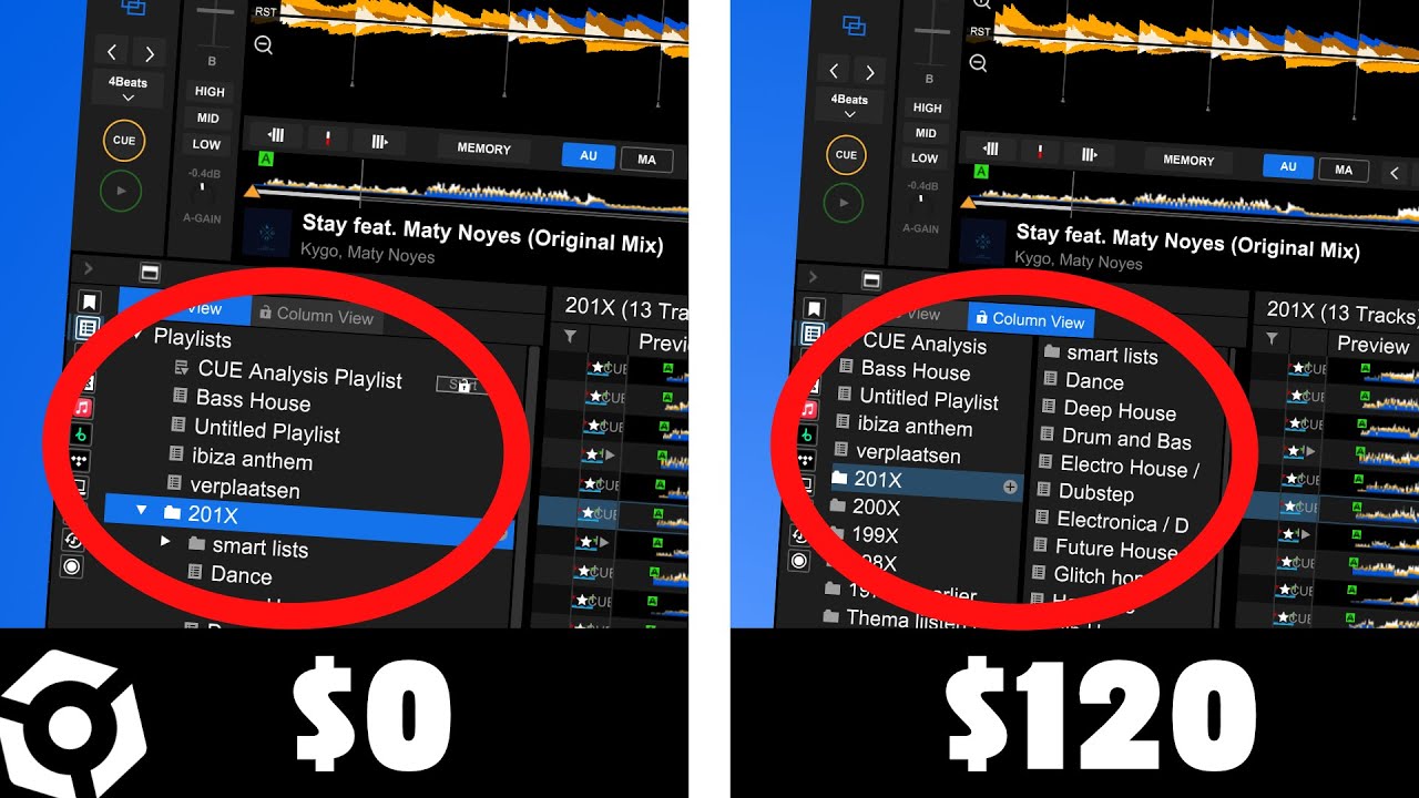 Различия между бесплатной и платной версиями Rekordbox