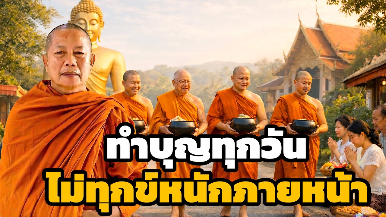 ทำบุญสม่ำเสมอวันนี้  วันหน้าจะไม่ทุกข์หนัก ธรรมะคลายทุกข์ พระมหาบุญช่วย ปัญญาวชิโร 3