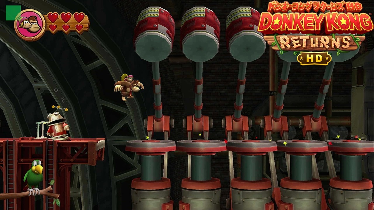 【ファクトリーエリア】7-7 ミュージックファクトリー 7-R 3、2、1、ゼロ！ KONGパネル ピースの場所 攻略【ドンキーコング リターンズ HD】