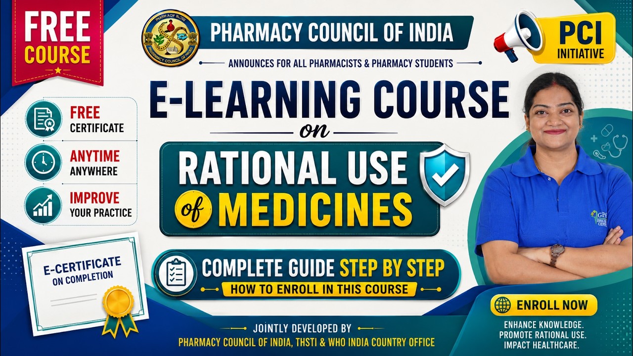 PCI FREE CERTIFICATE COURSE | COMPLETE GUIDE HOW TO ENROLL IN THIS COURSE | Pharmacy Students Watch