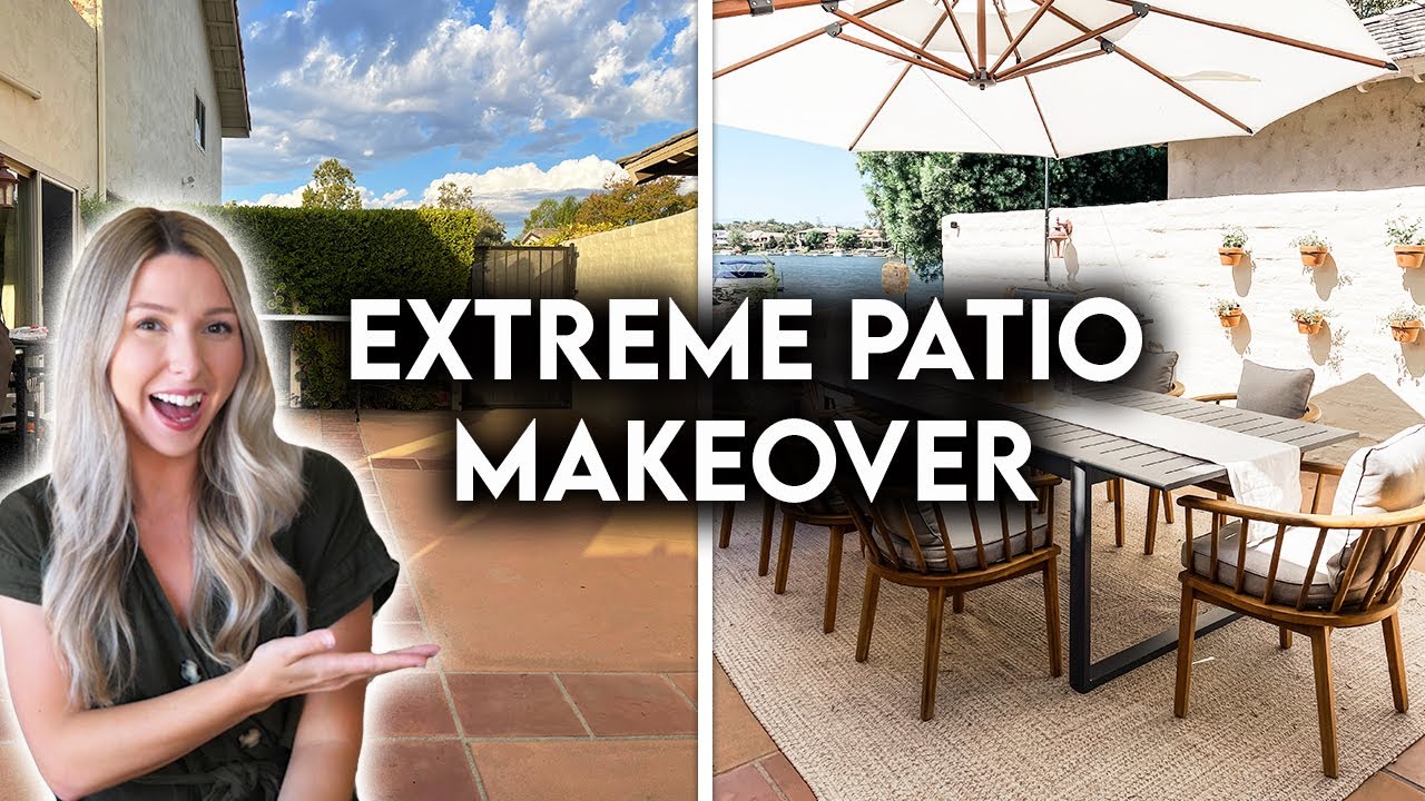 DIY EXTREME PATIO MAKEOVER | OUTDOOR DINING TRANSFORMATION