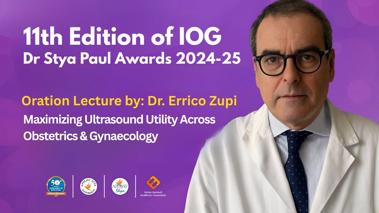 11th IOG Dr. Stya Paul Awards 2024-25 | Oration by Dr. Errico Zupi | Full Event Video