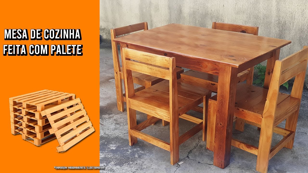 Mesa feita com palete