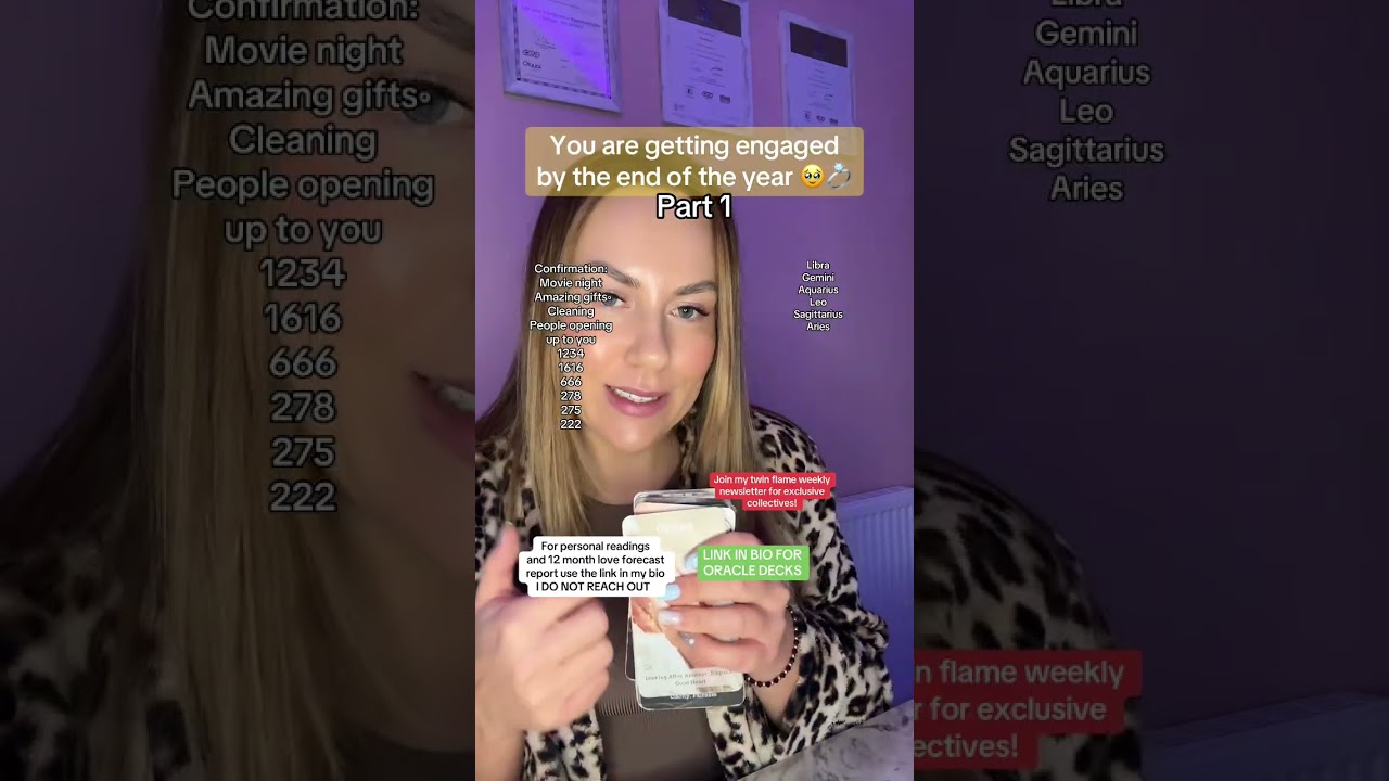 You are getting engaged this year! Part 1