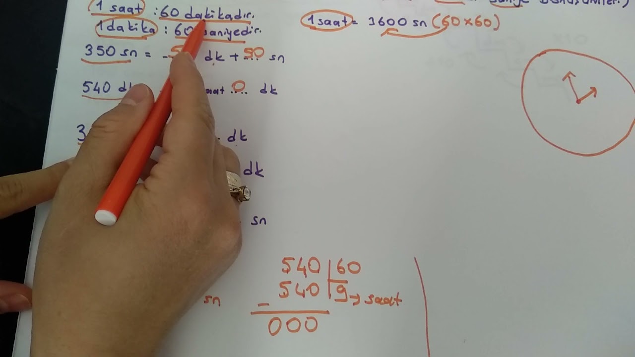 4.SinifMatematik#Zamandonusumleri#saat#dakika#saniye#