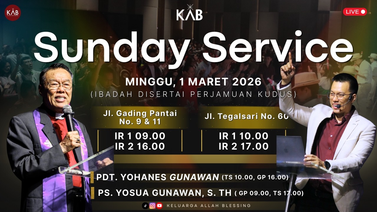 Sunday Service Gading Pantai (09.00) 01 Maret 2026