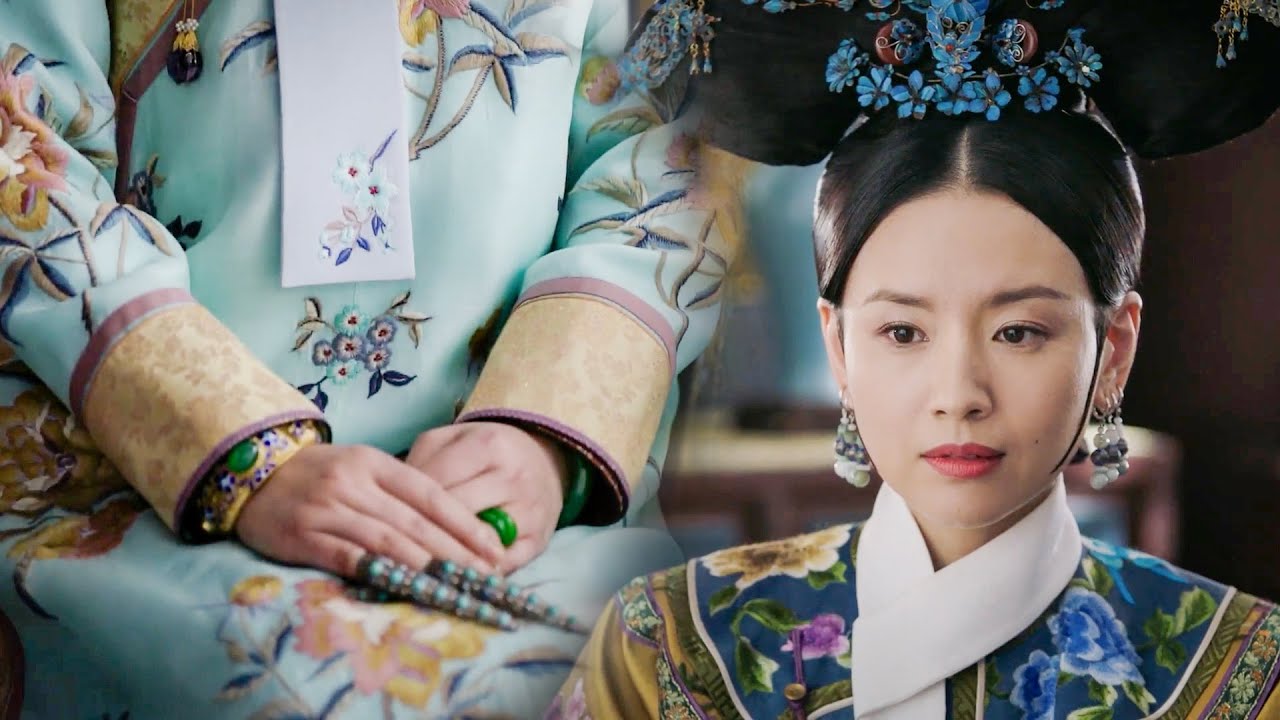 如懿一身藍色長裙優雅吊打琅嬅，氣的琅嬅露出妒婦面孔！毆打小宮女泄憤