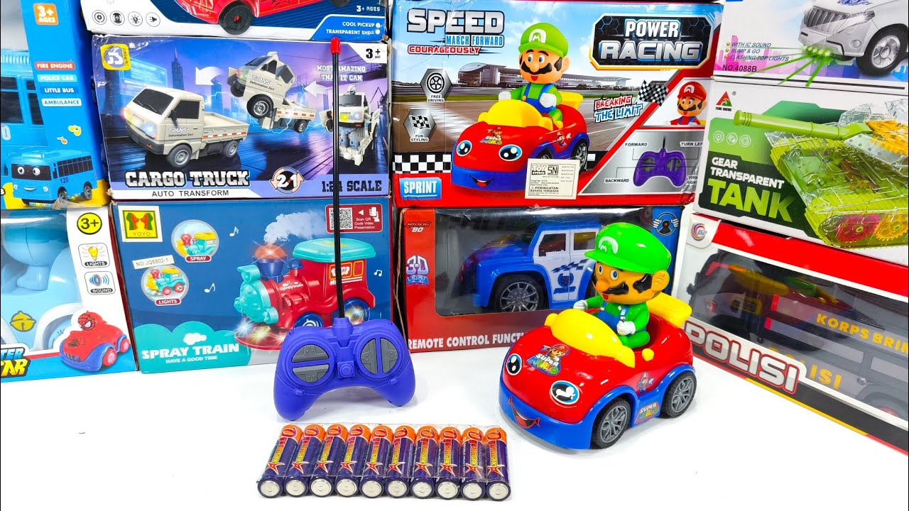 Unboxing Rc Beko Excavator Machine, Rc  Super Mario Car, Train, Rc Police Car