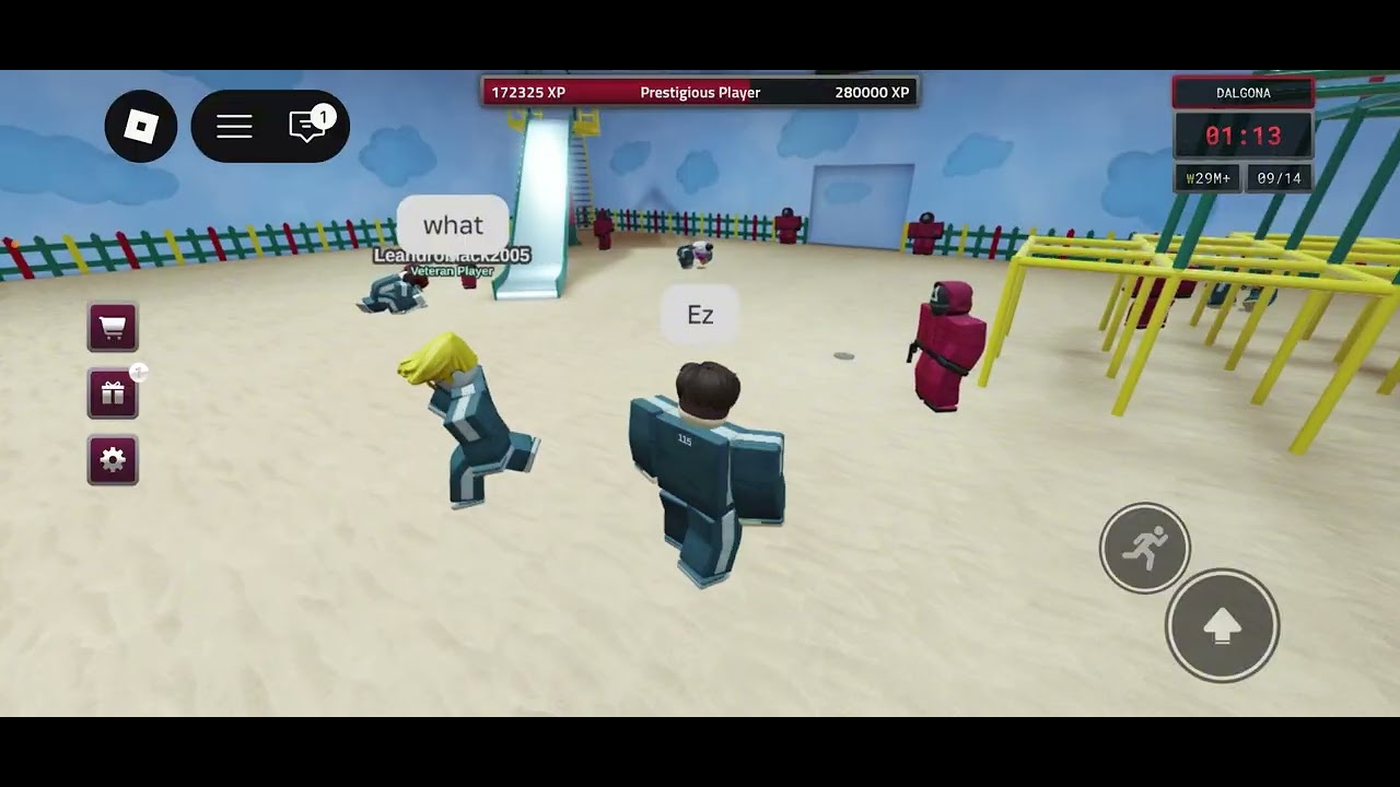 Playing shrimp game part 4 (playing with my cousin)