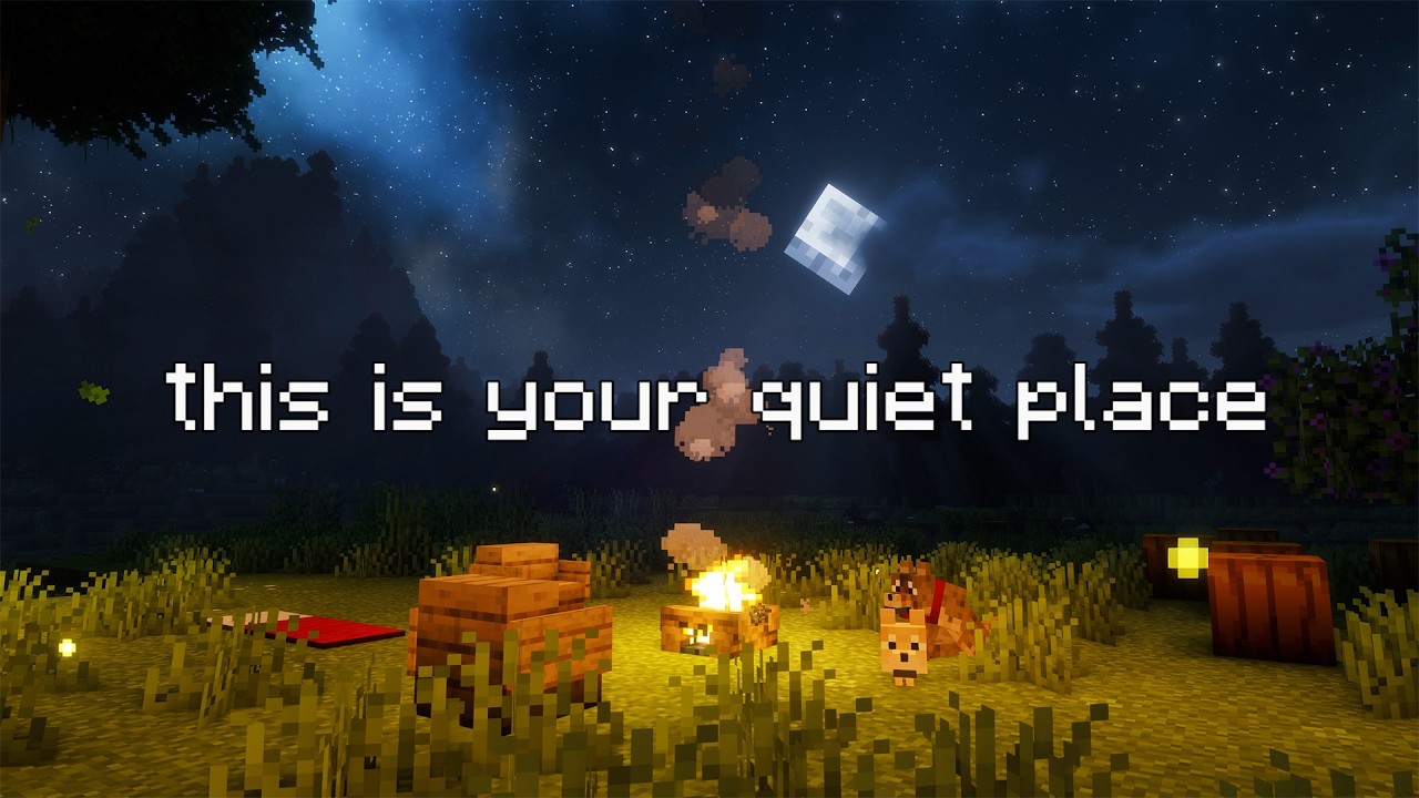 Sleep here tonight… (night forest ambience & C418 music)