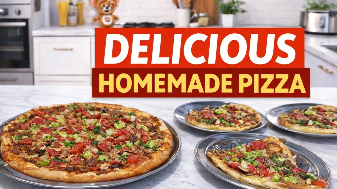عملت بيتزا سريعة على الفطير الجاهز والنتيجة خطيرة🔥🍕#اكلات#صلوا_على_النبي#لايك#قراني#اذكاري#امي_جنتي