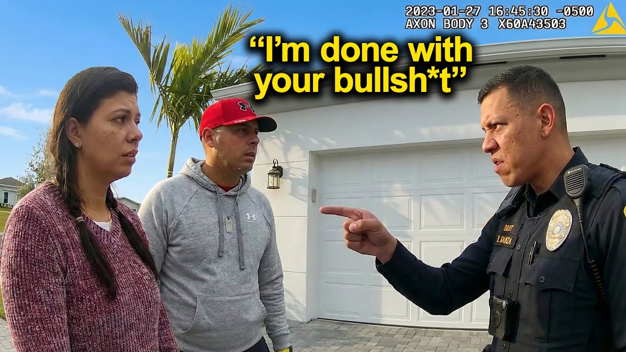 Entitled Couple Acts Tough with Cop Then Arrested Immediately
