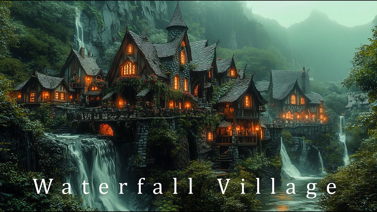 Waterfall Village — Deep Ethereal Ambient Music — Волшебная Фэнтези-Музыка И Атмосферная Музыка