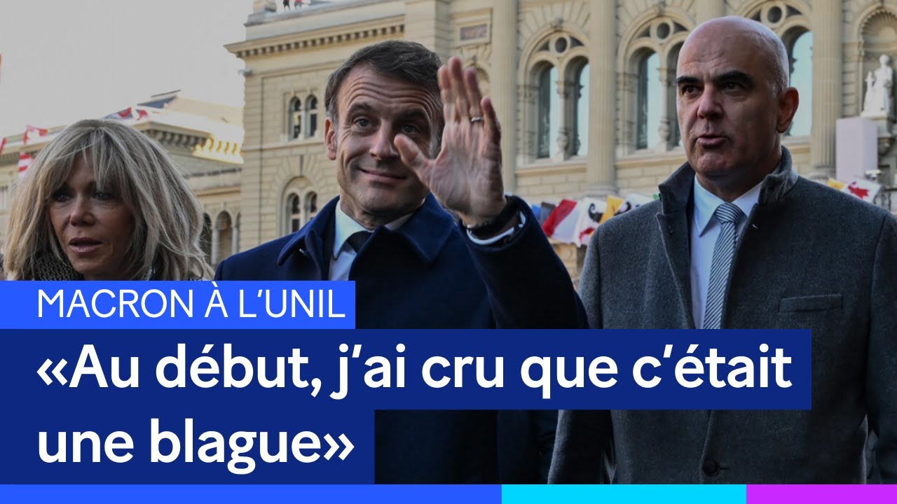 Macron à l'UNIL: «Au début, j’ai cru que c’était une blague»