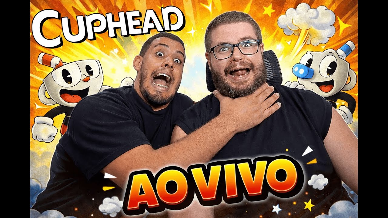 ☕ CUPHEAD AO VIVO – A GENTE VAI SOFRER… JUNTOS 😂🔥