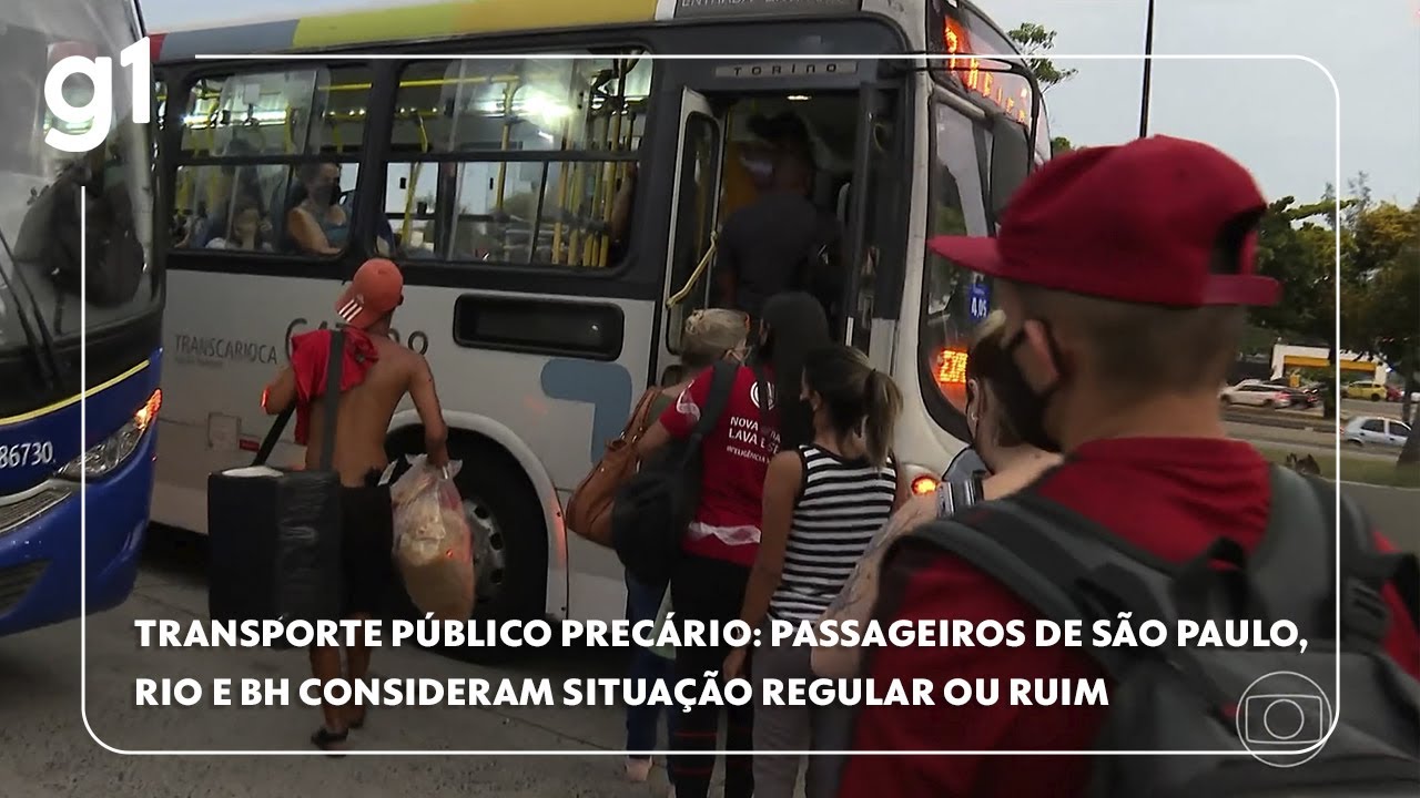 Transporte público precário: passageiros de São Paulo, Rio e BH consideram situação regular ou ruim