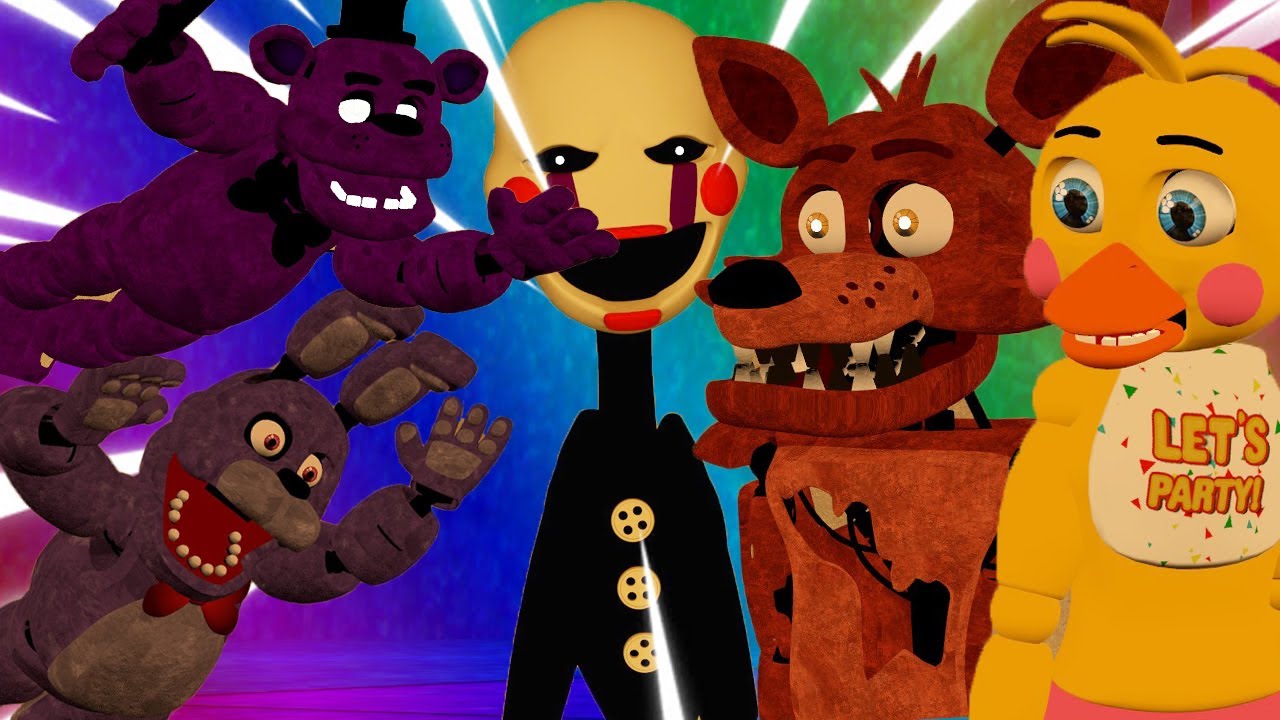Фредди и его друзья оказались в ловушке в коробке с куклами! (GMOD FNAF)