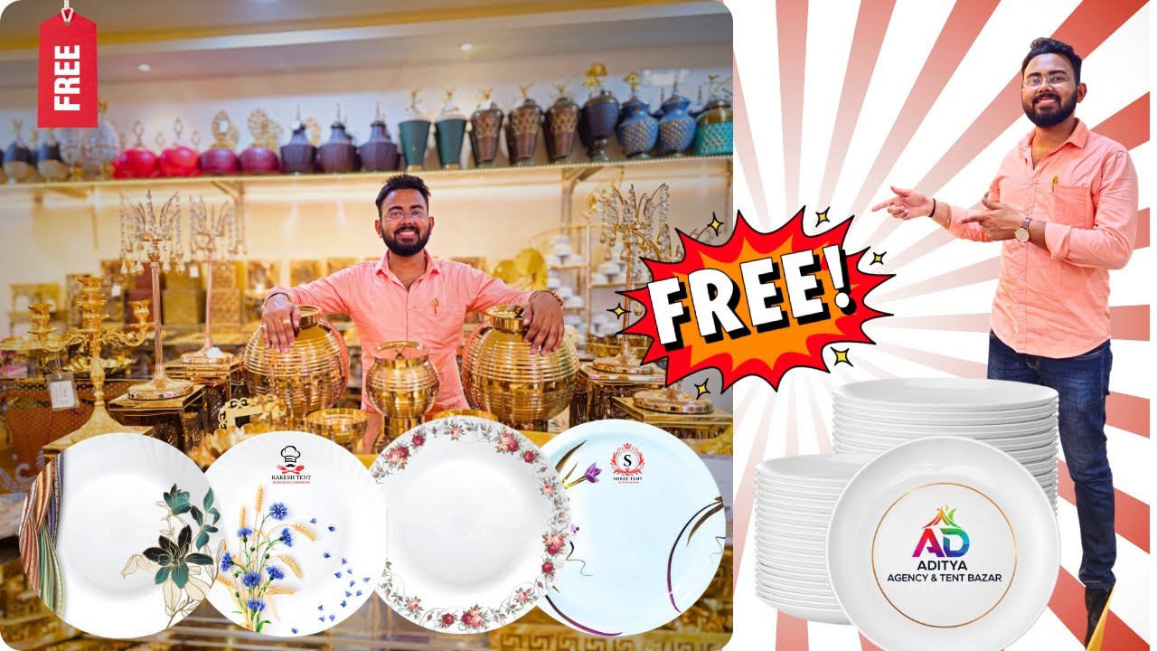 DHAMAKA OFFER 💥 / Catering Item / Melamine Plates / LED Counter / Dinner Plates #tent #catering