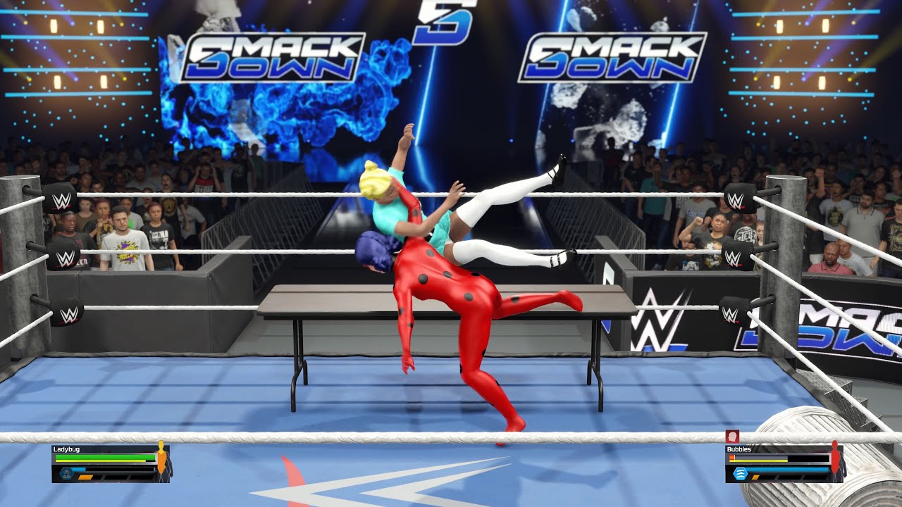 Ladybug Vs Bubbles WWE 2K25 Universe