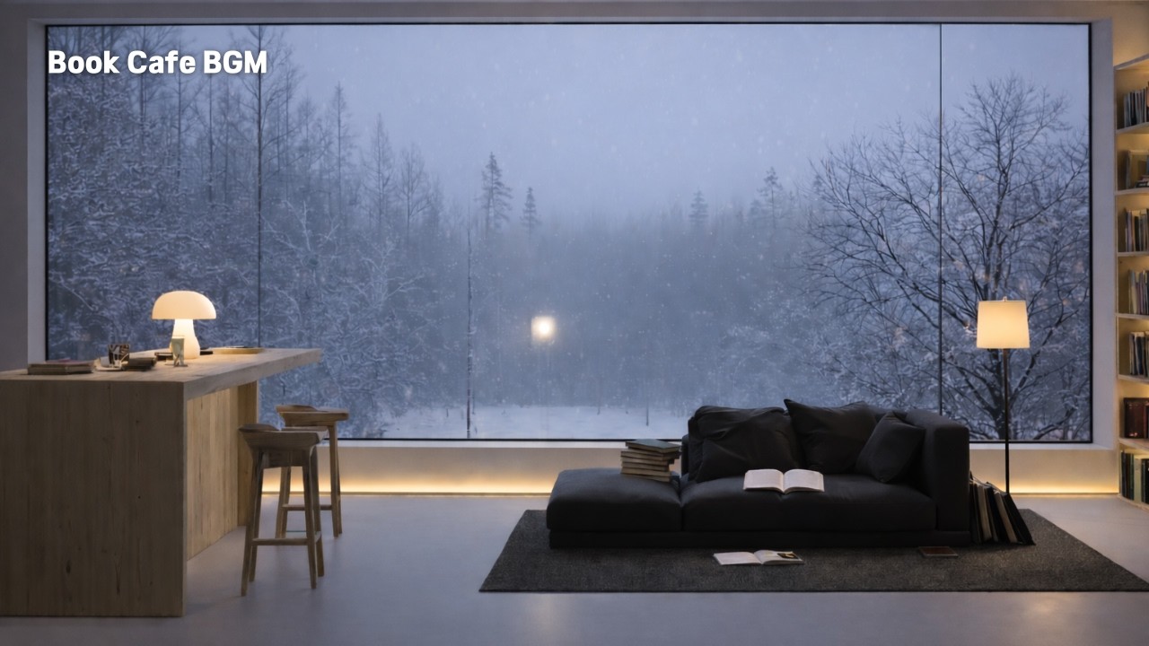 A Quiet Winter Book Cafe ❄️ | Soft Solo Piano for Reading & Focus