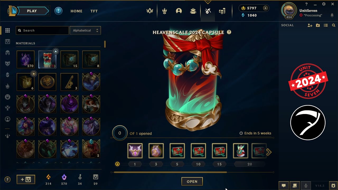 30x Heavenscale 2024 Capsules opening - League Of Legends