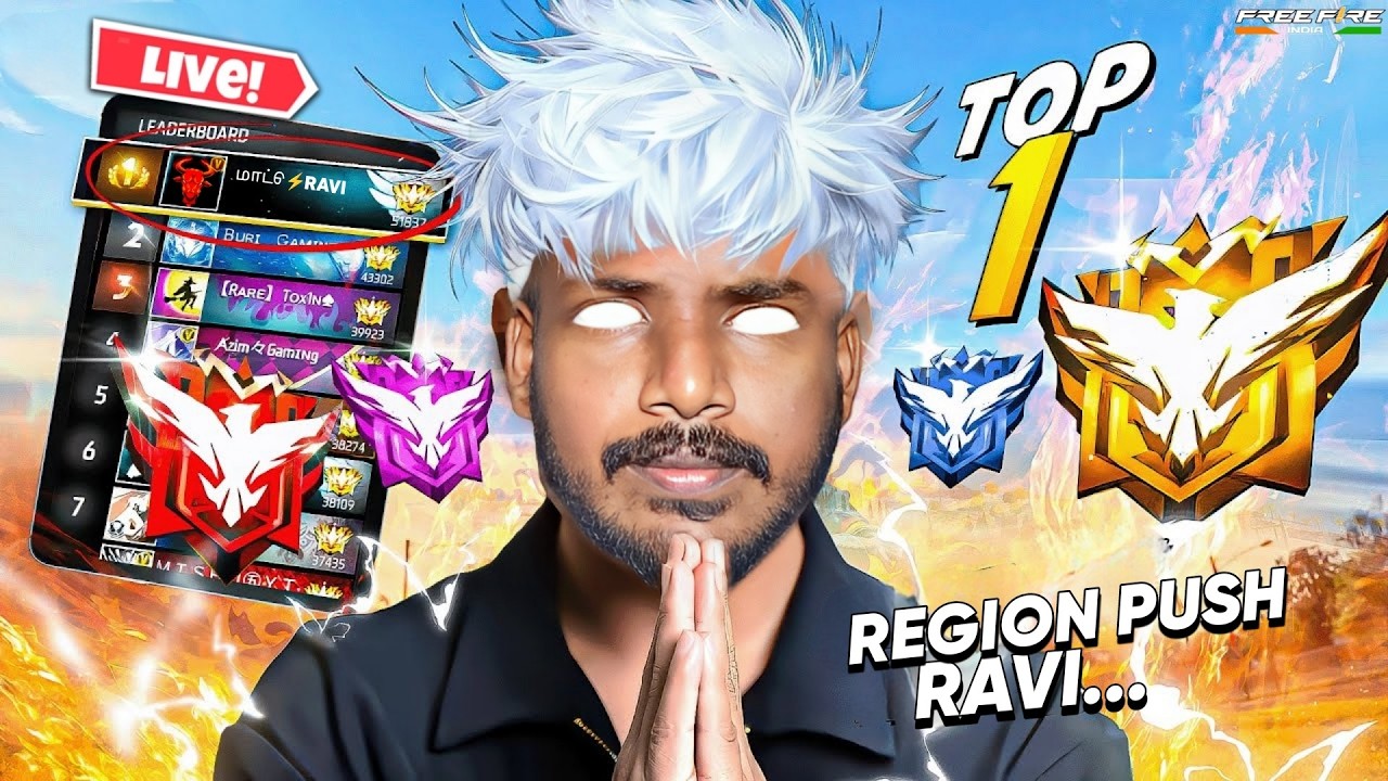 தமிழ் - 🔥 TOP - 50 REGION RAVI GRANDMASTER {DAY - 1}🔥||Garena-FreeFire Max Live #matturavi