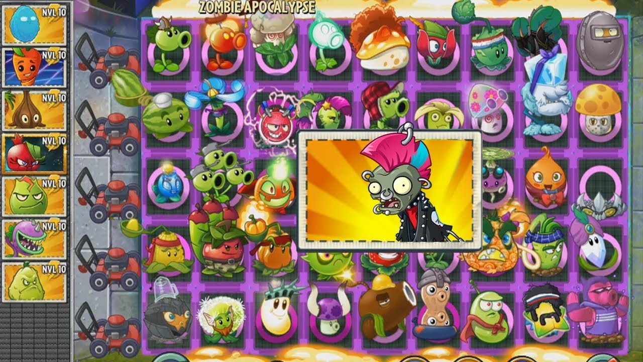 Plants vs Zombies 2 - 1000 Zombies Punk vs Todas las Plantas