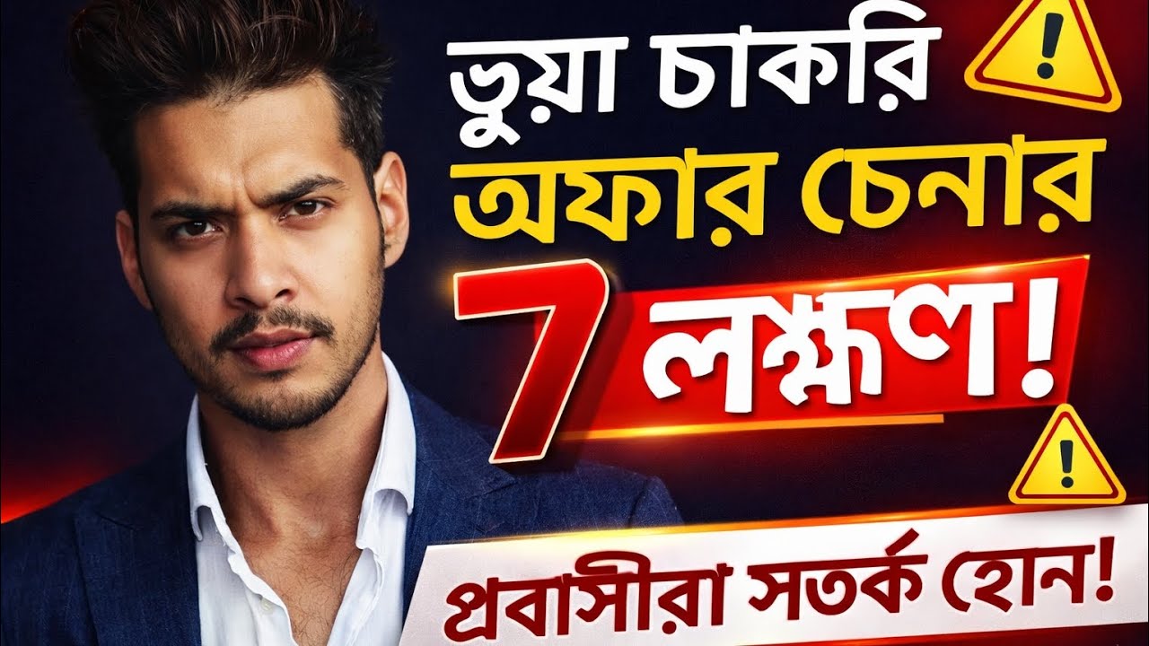 ⏩ সকল প্রবাসী ও দেশী ভুয়া জব অফার  থেকে নিজেকে রক্ষা করুন 📌