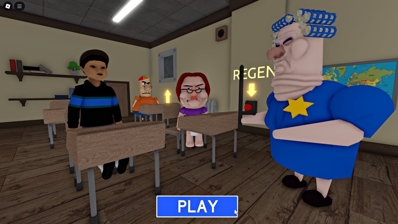 SQUID GAME BOY and BABY BETTY FELL ASLEEP IN THE EVIL TEACHER'S CLASS? SCARY OBBY #roblox