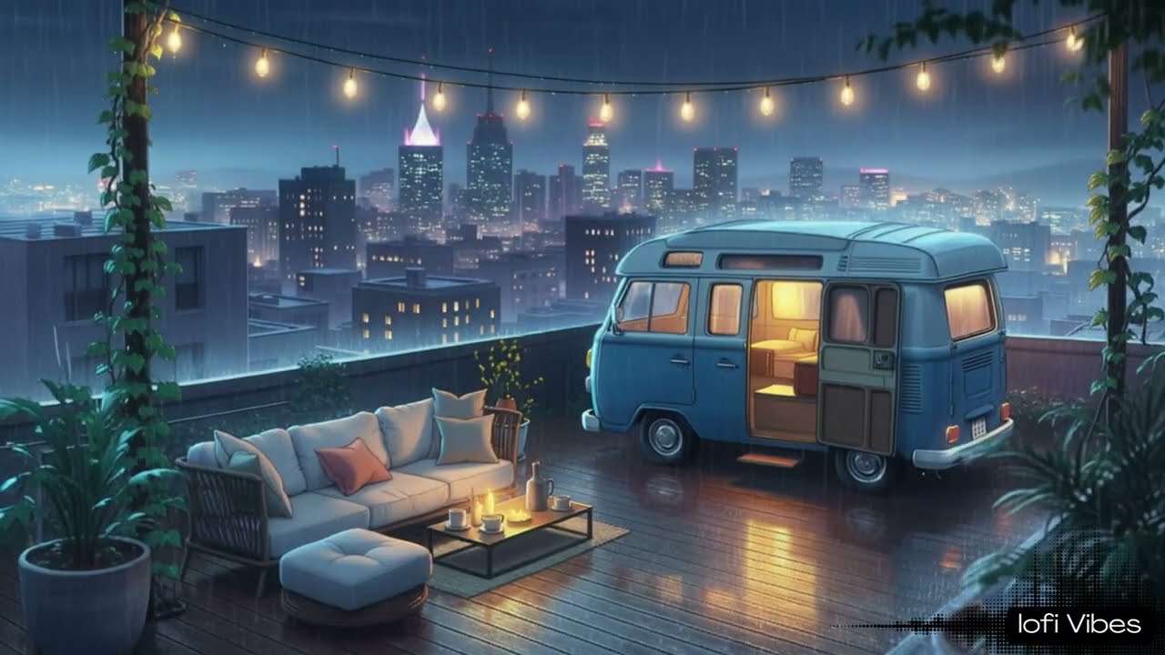 “Rooftop Rain & Quiet Nights” (Sleep, Meditate, Study, Relaxing, Chill)