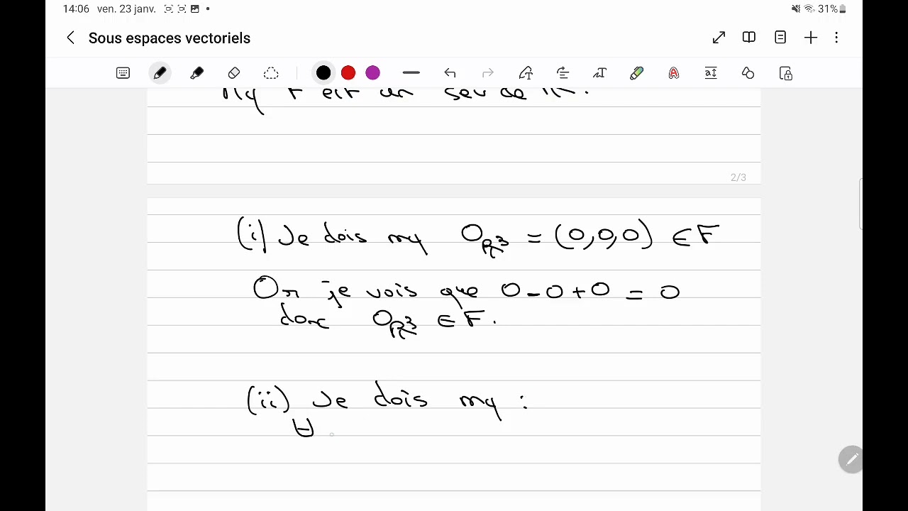 Utiliser le cours pour prouver qu’un ensemble est un sev