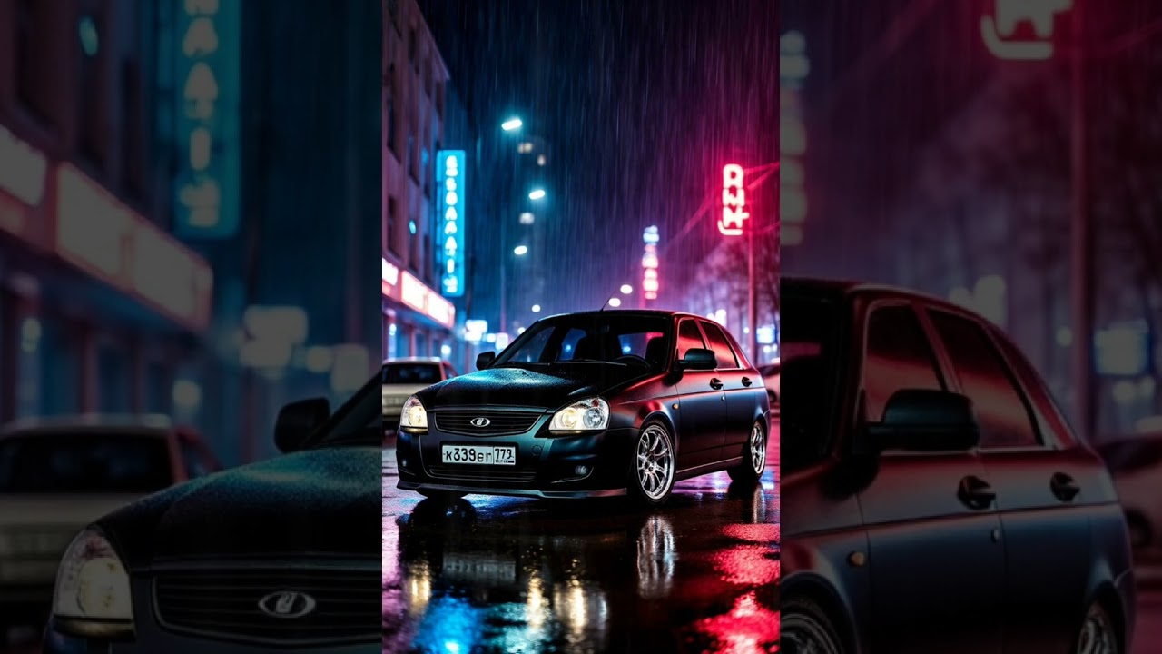 Дым из-под колёс.