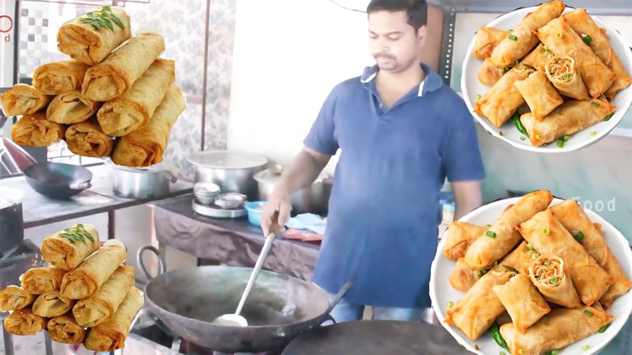 Crispy Chicken Spring Rolls Receipe | Streetfood
