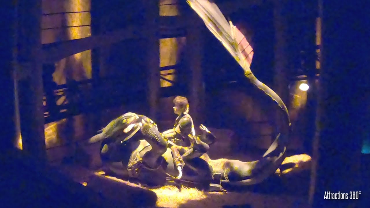 [4K] How to Train Your Dragon Ride - Dragon Gliders Coaster Ride