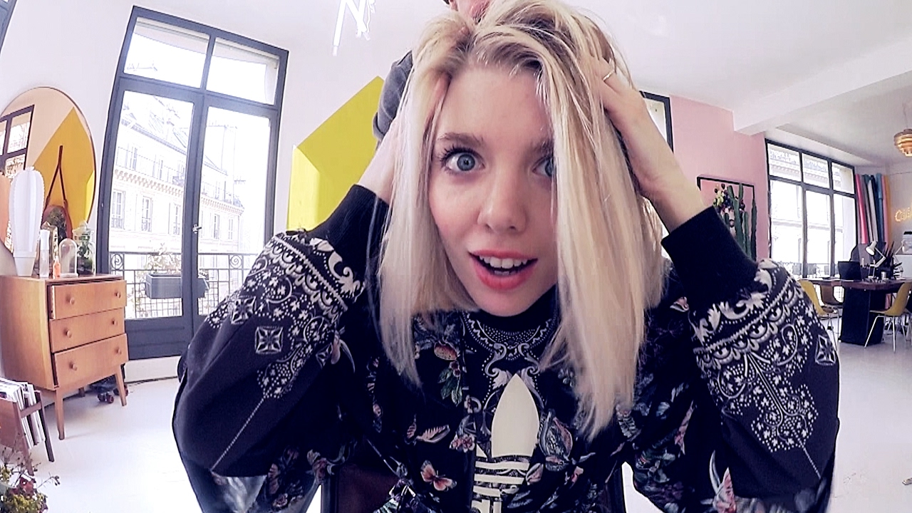 ALEXANDRA ET SON CARRÉ BLOND POLAIRE/ AVANT-APRÈS