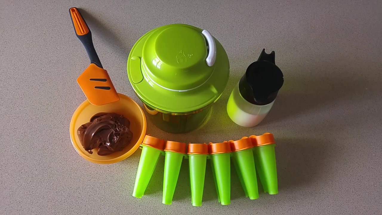 Ghiaccioli/Gelati veloci alla Nutella con Formelle Lollipop Tupperware