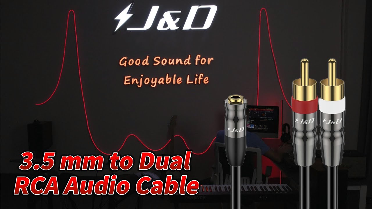 🎧 J&D 3.5mm to RCA Audio Cable &ndash; Clear Sound, Durable Design!